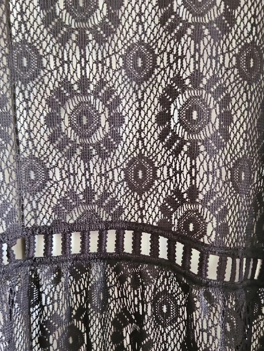 SALE! Torrid Black Sheer Lace Duster Vest - Picture 3 of 4